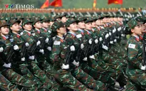 Các nữ chiến sĩ xinh đẹp, bản lĩnh tại buổi tổng hợp luyện diễu binh 2/9