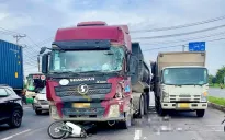 Tai nạn liên hoàn trên Quốc lộ 1 khiến giao thông ùn ứ