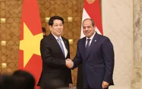 Chủ tịch nước Lương Cường hội đàm với Tổng thống Ai Cập Fattah El-Sisi