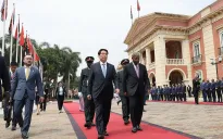 Lễ đón Chủ tịch nước Lương Cường thăm cấp Nhà nước Cộng hòa Angola