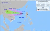 Bão số 5 di chuyển nhanh và liên tục mạnh lên, cách đặc khu Hoàng Sa khoảng 230 km