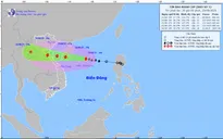 Bão số 5 giật cấp 12, cách đặc khu Hoàng Sa 220 km
