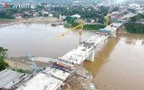 Phú Thọ: Cầu Phong Châu mới chuẩn bị hợp long sau gần 300 ngày thi công thần tốc