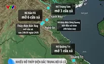 Nhiều hồ thủy điện Bắc Trung Bộ xả lũ