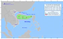 Vùng áp thấp đã mạnh lên thành áp thấp nhiệt đới trên Biển Đông