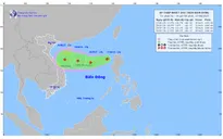 Áp thấp nhiệt đới giật cấp 8 trên vùng biển phía đông khu vực Bắc Biển Đông