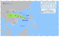 Áp thấp nhiệt đới cách đặc khu Hoàng Sa khoảng 420km