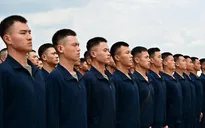 Đoàn quân nhân Trung Quốc tham gia diễu binh, diễu hành đã đến Hà Nội