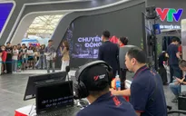 Khán giả háo hức trải nghiệm làm MC cùng Thái Trang -Hạnh Phúc tại gian trưng bày VTV