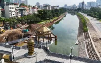 Bổ cập nước từ Nhà máy Yên Xá hòa vào sông Tô Lịch