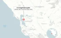Động đất 4,3 độ Richter làm rung chuyển Vùng Vịnh San Francisco