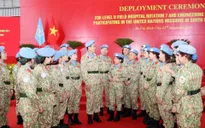 Lễ xuất quân lên đường thực hiện nhiệm vụ gìn giữ hòa bình Liên hợp quốc