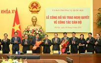 Chủ tịch Quốc hội Trần Thanh Mẫn dự Lễ công bố và trao nghị quyết về công tác cán bộ