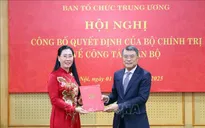 Đồng chí Bùi Thị Quỳnh Vân giữ chức Phó Trưởng Ban Tổ chức Trung ương