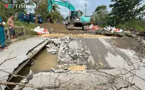 Vỡ đê sông Vinh, hàng trăm người tham gia cứu hộ khẩn cấp