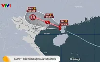 Sáng sớm 6/10, bão số 11 đi vào đất liền