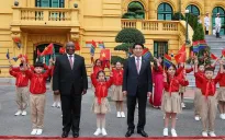 Chủ tịch nước Lương Cường chủ trì Lễ đón cấp Nhà nước Tổng thống Nam Phi Matamela Cyril Ramaphosa