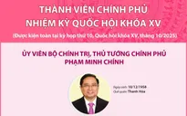 [Infographic] Thành viên Chính phủ nhiệm kỳ Quốc hội khóa XV