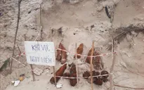 Phát hiện 8 quả bom mìn lộ thiên sau mưa lũ