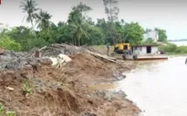 Vĩnh Long công bố tình huống khẩn cấp sạt lở đê bao cồn Thanh Long