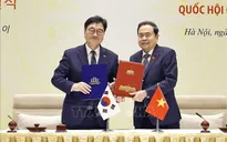 Chủ tịch Quốc hội Trần Thanh Mẫn hội đàm với Chủ tịch Quốc hội Hàn Quốc