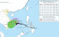 Bão số 15 di chuyển khoảng 5km/h, khu vực giữa Biển Đông có gió mạnh cấp 7