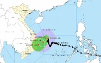 Bão số 15 hướng về bờ biển phía Đông tỉnh Gia Lai - Đắk Lắk, suy yếu dần
