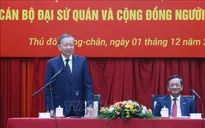 Tổng Bí thư Tô Lâm gặp gỡ cán bộ Đại sứ quán và cộng đồng người Việt Nam tại Lào