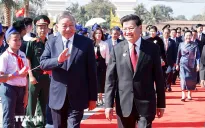 Tổng Bí thư Tô Lâm dự Lễ khánh thành Công viên Hữu nghị Lào - Việt Nam ở Vientiane