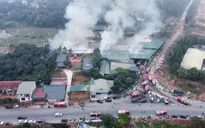 Phú Thọ: Cháy lớn thiêu rụi xưởng ván ép rộng hàng nghìn m2