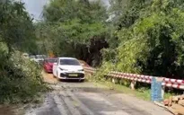 Lâm Đồng: Khai thông tạm thời đèo Gia Bắc, hơn 20 ô tô mắc kẹt đưa ra khỏi khu vực sạt lở