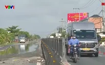 Quốc lộ 1 qua TP Cần Thơ sụt lún nghiêm trọng