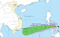 Áp thấp nhiệt đới gây gió mạnh trên vùng biển phía Đông Nam khu vực giữa Biển Đông