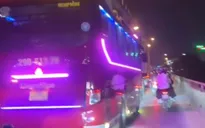 Hà Nội: Xử lý tài xế xe khách đi vào làn đường có biển báo cấm trên cầu Chương Dương