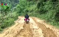 Đường huyết mạch xã Nga My xuống cấp nghiêm trọng sau bão lũ