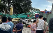 Gãy cần cẩu công trình làm sập tường Bảo tàng Điêu khắc Chăm Đà Nẵng