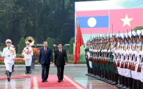 Tổng Bí thư Tô Lâm chủ trì lễ đón Tổng Bí thư, Chủ tịch nước Lào Thongloun Sisoulith
