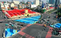TP Hồ Chí Minh: Diện mạo mới của chợ Bến Thành, Hồ Con Rùa trước Tết