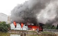 Cháy kho làm nến tại nhà tình thương ở Bắc Ninh, khoảng 80m² bị thiêu rụi