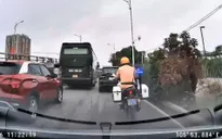 CSGT Hà Nội mở đường đưa bệnh nhân viêm ruột thừa đi cấp cứu giữa dòng xe ngày Tết