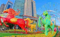 Đường hoa Nguyễn Huệ rực rỡ chào xuân