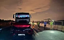 Điều tra tai nạn liên hoàn giữa 4 ô tô trên cao tốc Vĩnh Hảo - Phan Thiết