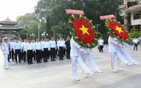 Chủ tịch Quốc hội Trần Thanh Mẫn dâng hương tưởng nhớ các Anh hùng, liệt sĩ tại Đền Bến Dược