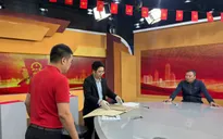 Điểm cầu S3 tại Đài THVN trước giờ lên sóng cầu truyền hình “Ngày hội non sông”