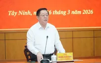Đại tướng Nguyễn Trọng Nghĩa làm việc với Ban Thường vụ Tỉnh ủy Tây Ninh