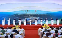 Thủ tướng thực hiện nghi thức khởi công tuyến đường sắt tốc độ cao liên vùng đầu tiên của Việt Nam