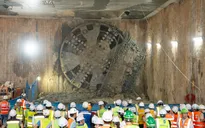 Máy đào hầm về đích, hoàn thành khoan hầm metro Nhổn – ga Hà Nội