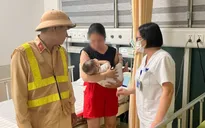 CSGT kịp thời đưa bé 7 tháng tuổi khó thở đi cấp cứu trong đêm