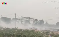 Điểm tập kết rác tại Hưng Yên ùn ứ, cháy gần 1 tuần gây ô nhiễm