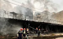 Cháy lớn tại khu đô thị ở Bắc Ninh, 7 ki-ốt bị thiêu rụi